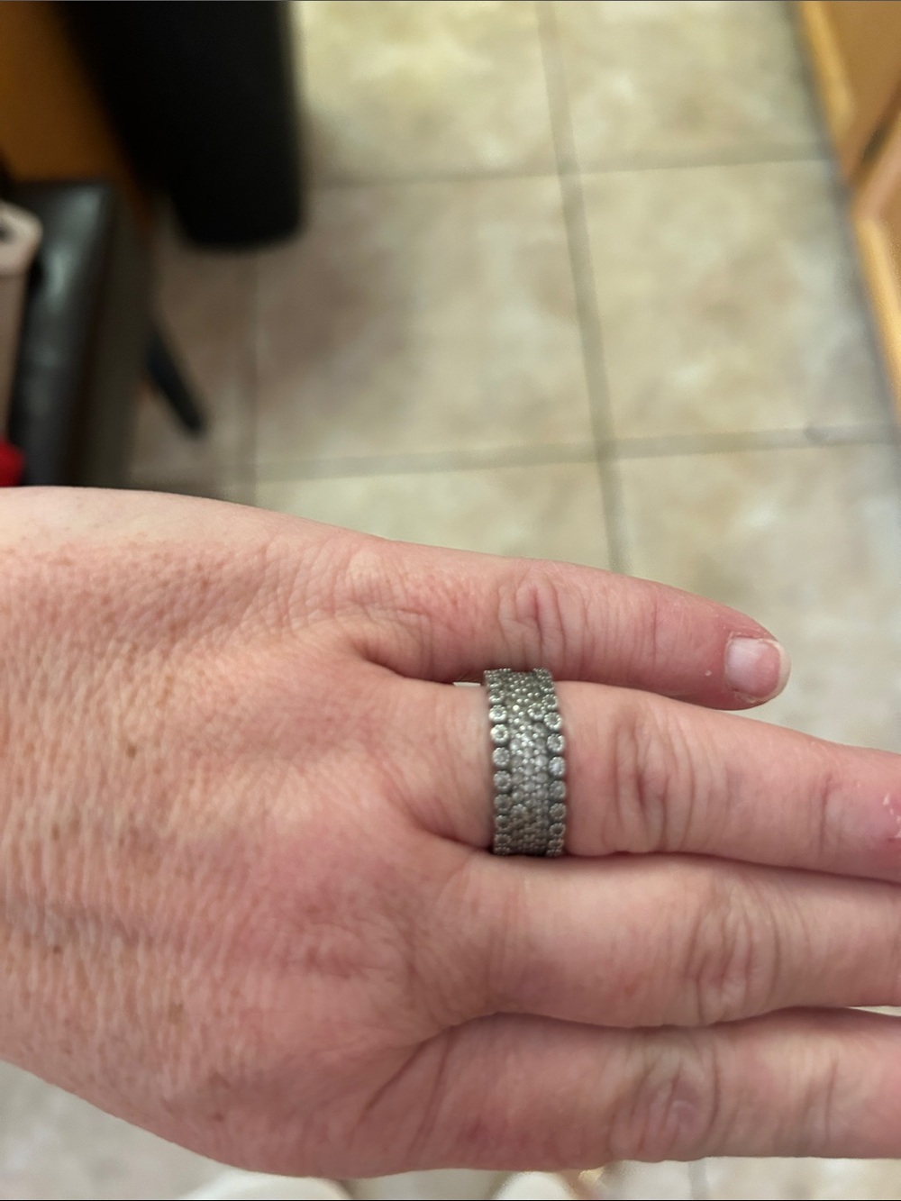 Pandora Silver Pave Band Ring